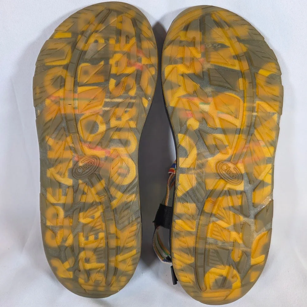 Chaco Z/Cloud Red Multi Mens 12 Sandals Strappy Hiking Outdoor Gorpcore Trail